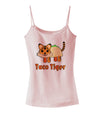 Cute Taco Tiger Text Spaghetti Strap Tank-Womens Spaghetti Strap Tanks-TooLoud-SoftPink-X-Small-Davson Sales