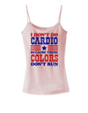 I Don't Do Cardio Because These Colors Don't Run Spaghetti Strap Tank-Womens Spaghetti Strap Tanks-TooLoud-SoftPink-X-Small-Davson Sales