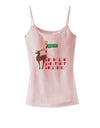 Rudolf Ratchet Reindeer Color Text Spaghetti Strap Tank-Womens Spaghetti Strap Tanks-TooLoud-SoftPink-X-Small-Davson Sales