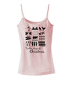 TooLoud Twelve Days of Christmas Text Spaghetti Strap Tank-Womens Spaghetti Strap Tanks-TooLoud-SoftPink-X-Small-Davson Sales