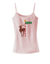 Rudolf Ratchet Reindeer Color Spaghetti Strap Tank-Womens Spaghetti Strap Tanks-TooLoud-SoftPink-X-Small-Davson Sales