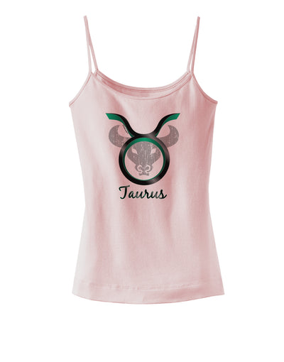 Taurus Symbol Spaghetti Strap Tank-Womens Spaghetti Strap Tanks-TooLoud-SoftPink-X-Small-Davson Sales