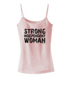 Strong Independent Woman Spaghetti Strap Tank-Womens Spaghetti Strap Tanks-TooLoud-SoftPink-X-Small-Davson Sales