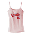 Sanders Jersey 16 Spaghetti Strap Tank-Womens Spaghetti Strap Tanks-TooLoud-SoftPink-X-Small-Davson Sales