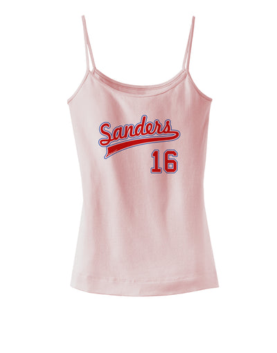 Sanders Jersey 16 Spaghetti Strap Tank-Womens Spaghetti Strap Tanks-TooLoud-SoftPink-X-Small-Davson Sales