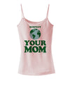 Respect Your Mom - Mother Earth Design - Color Spaghetti Strap Tank-Womens Spaghetti Strap Tanks-TooLoud-SoftPink-X-Small-Davson Sales