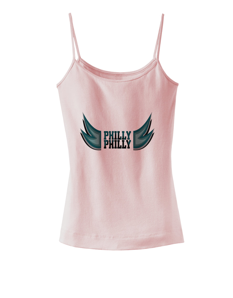 Philly Philly Funny Beer Drinking Spaghetti Strap Tank by TooLoud-Womens Spaghetti Strap Tanks-TooLoud-White-X-Small-Davson Sales