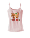 Cute Taco Dog Text Spaghetti Strap Tank-Womens Spaghetti Strap Tanks-TooLoud-SoftPink-X-Small-Davson Sales