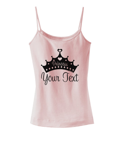 Personalized Princess -Name- Design Spaghetti Strap Tank-Womens Spaghetti Strap Tanks-TooLoud-SoftPink-X-Small-Davson Sales