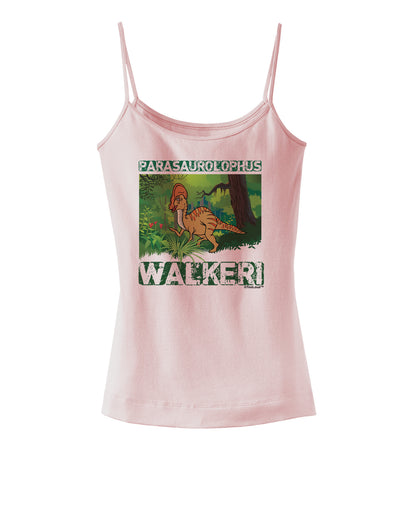 Parasaurolophus Walkeri - With Name Spaghetti Strap Tank-Womens Spaghetti Strap Tanks-TooLoud-SoftPink-X-Small-Davson Sales