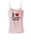 I Heart My Gamer Wife Spaghetti Strap Tank-Womens Spaghetti Strap Tanks-TooLoud-SoftPink-X-Small-Davson Sales