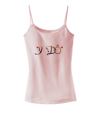 I Do - Bride Spaghetti Strap Tank-Womens Spaghetti Strap Tanks-TooLoud-SoftPink-X-Small-Davson Sales