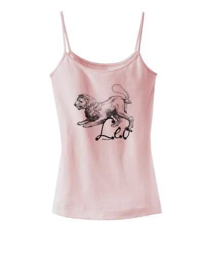 Leo Illustration Spaghetti Strap Tank-Womens Spaghetti Strap Tanks-TooLoud-SoftPink-X-Small-Davson Sales