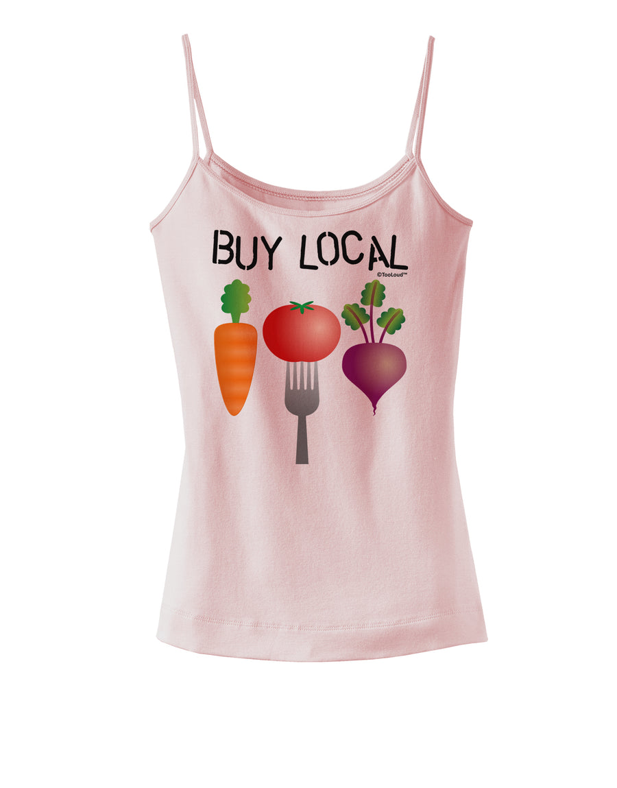 Buy Local - Vegetables Design Spaghetti Strap Tank-Womens Spaghetti Strap Tanks-TooLoud-White-X-Small-Davson Sales