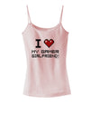 I Heart My Gamer Girlfriend Spaghetti Strap Tank-Womens Spaghetti Strap Tanks-TooLoud-SoftPink-X-Small-Davson Sales