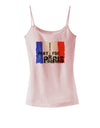 Pray For Paris Watercolor Spaghetti Strap Tank-Womens Spaghetti Strap Tanks-TooLoud-SoftPink-X-Small-Davson Sales