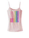 American Pride - Rainbow Flag Spaghetti Strap Tank-Womens Spaghetti Strap Tanks-TooLoud-SoftPink-X-Small-Davson Sales