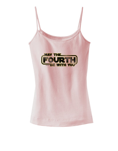 May The Fourth Be With You Spaghetti Strap Tank-Womens Spaghetti Strap Tanks-TooLoud-SoftPink-X-Small-Davson Sales