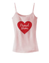 Proud Mom Heart Spaghetti Strap Tank-Womens Spaghetti Strap Tanks-TooLoud-SoftPink-X-Small-Davson Sales