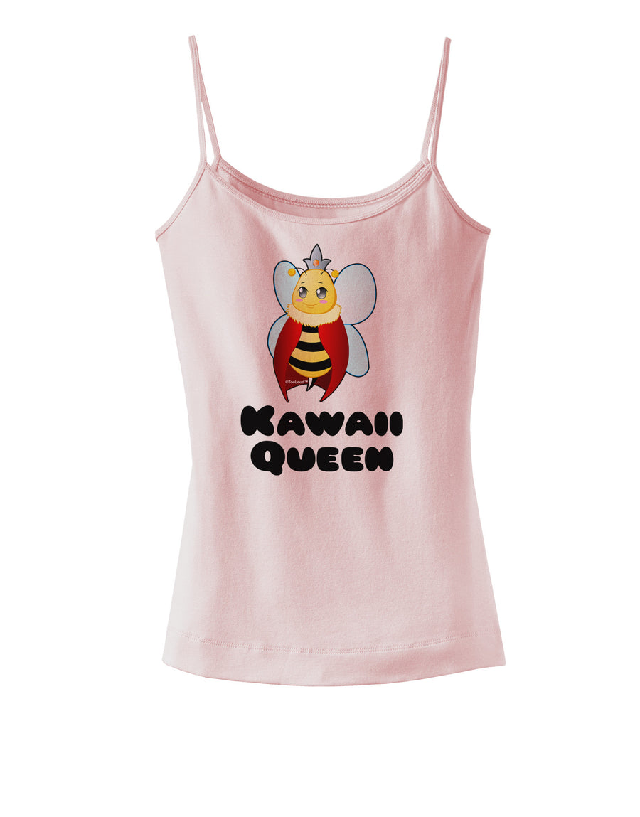 Kawaii Queen Queen Bee Spaghetti Strap Tank-Womens Spaghetti Strap Tanks-TooLoud-White-X-Small-Davson Sales