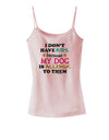 I Don't Have Kids - Dog Spaghetti Strap Tank-Womens Spaghetti Strap Tanks-TooLoud-SoftPink-X-Small-Davson Sales