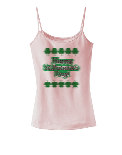 Seeing Double St. Patrick's Day Spaghetti Strap Tank-Womens Spaghetti Strap Tanks-TooLoud-SoftPink-X-Small-Davson Sales