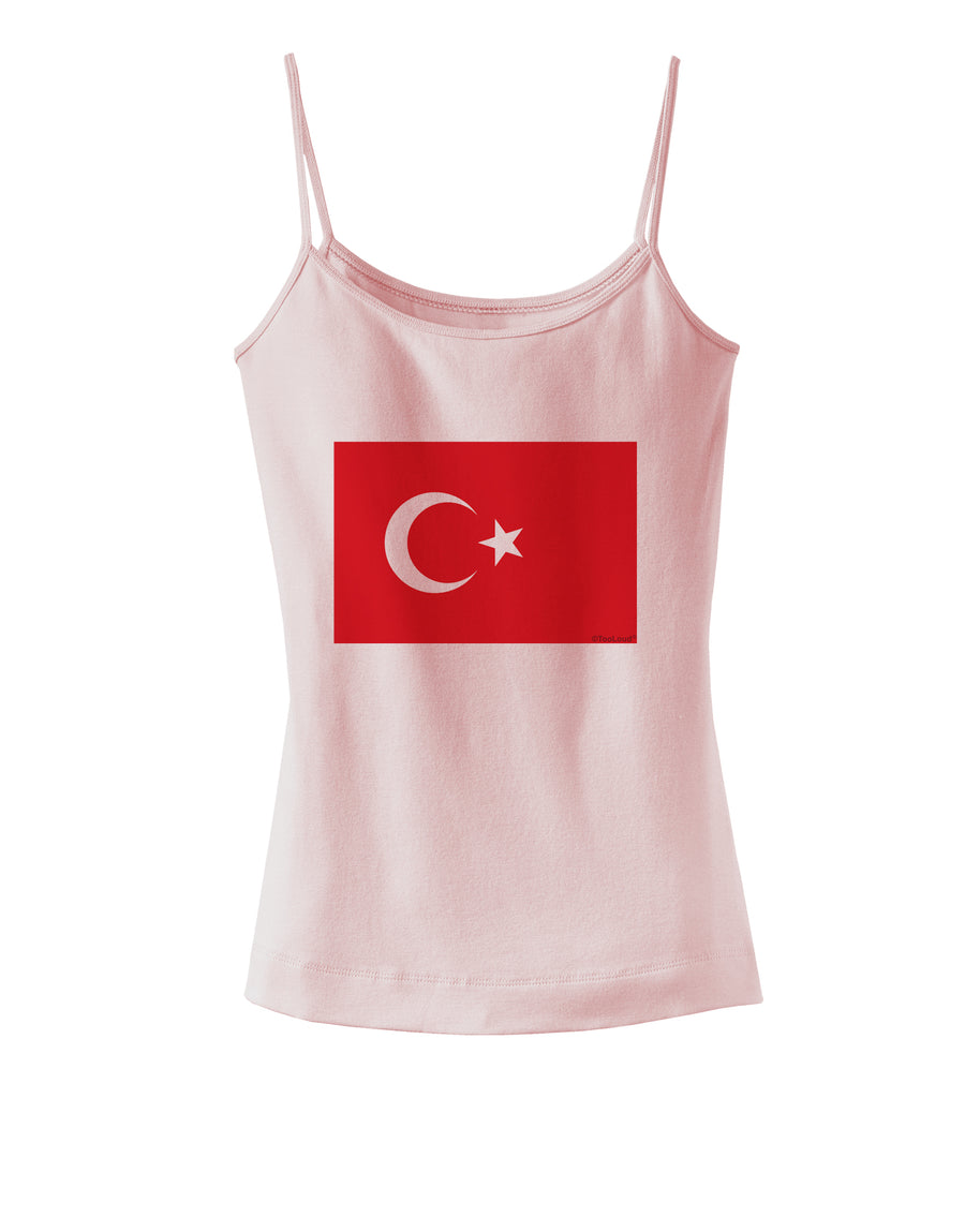 Turkey Flag Spaghetti Strap Tank by TooLoud-Womens Spaghetti Strap Tanks-TooLoud-White-X-Small-Davson Sales