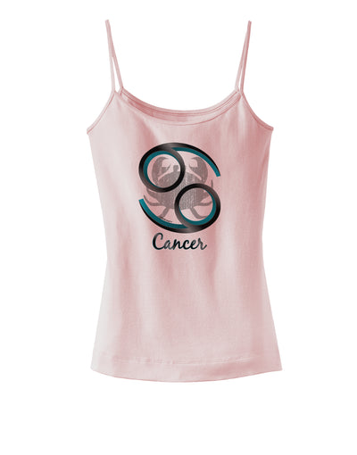 Cancer Symbol Spaghetti Strap Tank-Womens Spaghetti Strap Tanks-TooLoud-SoftPink-X-Small-Davson Sales