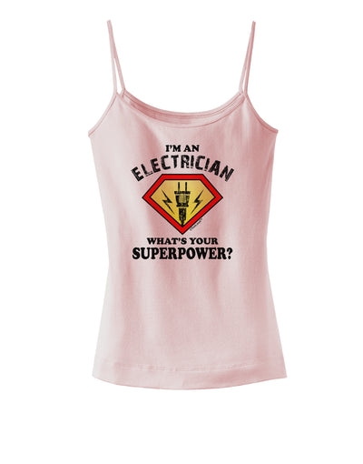 Electrician - Superpower Spaghetti Strap Tank-Womens Spaghetti Strap Tanks-TooLoud-SoftPink-X-Small-Davson Sales