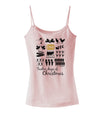 12 Days of Christmas Text Color Spaghetti Strap Tank-Womens Spaghetti Strap Tanks-TooLoud-SoftPink-X-Small-Davson Sales