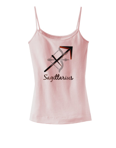 Sagittarius Symbol Spaghetti Strap Tank-Womens Spaghetti Strap Tanks-TooLoud-SoftPink-X-Small-Davson Sales