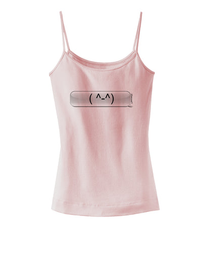 Happy FaceText Bubble Spaghetti Strap Tank-Womens Spaghetti Strap Tanks-TooLoud-SoftPink-X-Small-Davson Sales