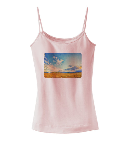 Garden of the Gods Watercolor Spaghetti Strap Tank-Womens Spaghetti Strap Tanks-TooLoud-SoftPink-X-Small-Davson Sales