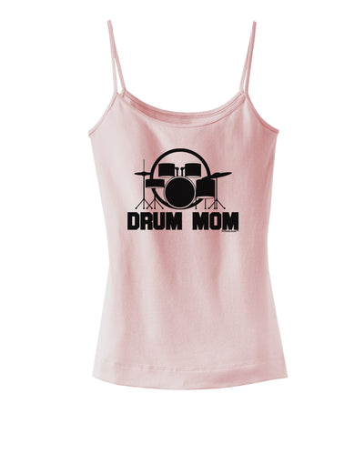Drum Mom - Mother's Day Design Spaghetti Strap Tank-Womens Spaghetti Strap Tanks-TooLoud-SoftPink-X-Small-Davson Sales