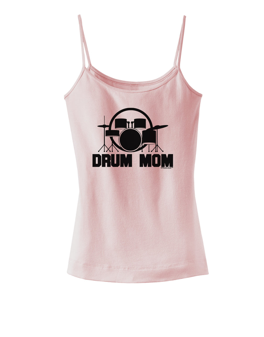 Drum Mom - Mother's Day Design Spaghetti Strap Tank-Womens Spaghetti Strap Tanks-TooLoud-White-X-Small-Davson Sales