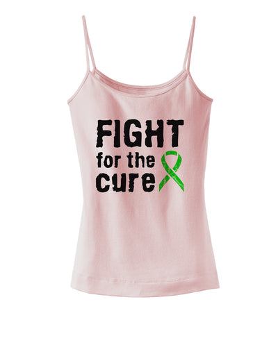 Fight for the Cure - Lime Green Ribbon Lyme Disease Spaghetti Strap Tank-Womens Spaghetti Strap Tanks-TooLoud-SoftPink-X-Small-Davson Sales