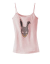 Scary Bunny Face Spaghetti Strap Tank-Womens Spaghetti Strap Tanks-TooLoud-SoftPink-X-Small-Davson Sales