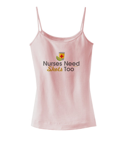 Nurses Need Shots Too Spaghetti Strap Tank-Womens Spaghetti Strap Tanks-TooLoud-SoftPink-X-Small-Davson Sales