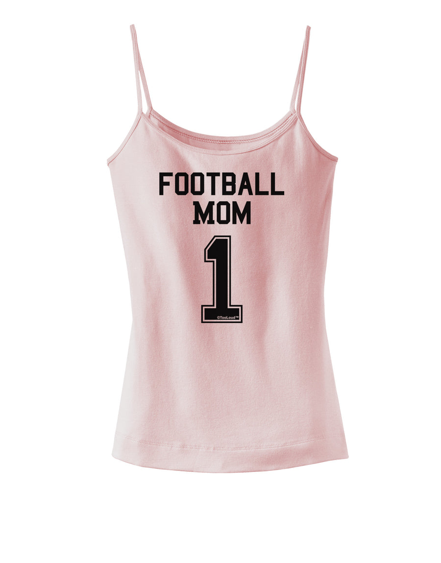 Football Mom Jersey Spaghetti Strap Tank-Womens Spaghetti Strap Tanks-TooLoud-White-X-Small-Davson Sales