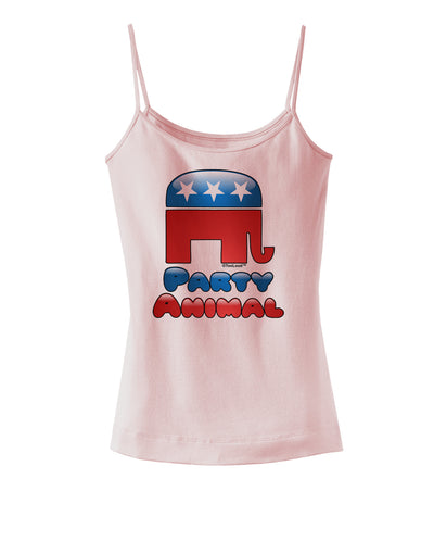 Republican Party Animal Spaghetti Strap Tank-Womens Spaghetti Strap Tanks-TooLoud-SoftPink-X-Small-Davson Sales