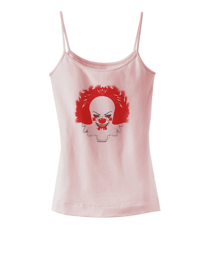 Extra Scary Clown Watercolor Spaghetti Strap Tank-Womens Spaghetti Strap Tanks-TooLoud-SoftPink-X-Small-Davson Sales