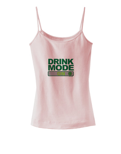Drink Mode On Spaghetti Strap Tank by TooLoud-Womens Spaghetti Strap Tanks-TooLoud-SoftPink-X-Small-Davson Sales