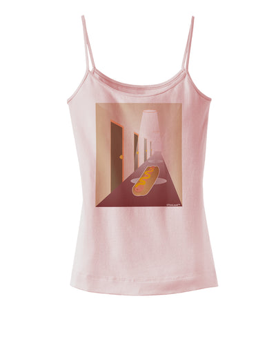 Hotdog in a Hallway Spaghetti Strap Tank-Womens Spaghetti Strap Tanks-TooLoud-SoftPink-X-Small-Davson Sales