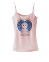 Personalized My First Christmas Snowbaby Blue Spaghetti Strap Tank-Womens Spaghetti Strap Tanks-TooLoud-SoftPink-X-Small-Davson Sales