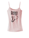 Future Doctor Distressed Spaghetti Strap Tank-Womens Spaghetti Strap Tanks-TooLoud-SoftPink-X-Small-Davson Sales