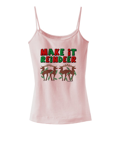 Make It Reindeer Spaghetti Strap Tank-Womens Spaghetti Strap Tanks-TooLoud-SoftPink-X-Small-Davson Sales