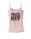 Happy Labor Day Text Spaghetti Strap Tank-Womens Spaghetti Strap Tanks-TooLoud-SoftPink-X-Small-Davson Sales