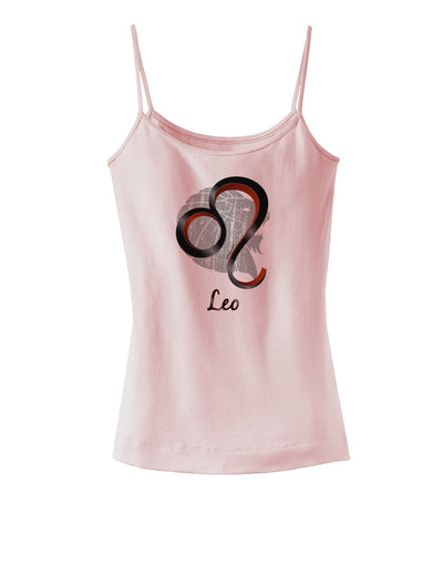 Leo Symbol Spaghetti Strap Tank-Womens Spaghetti Strap Tanks-TooLoud-SoftPink-X-Small-Davson Sales