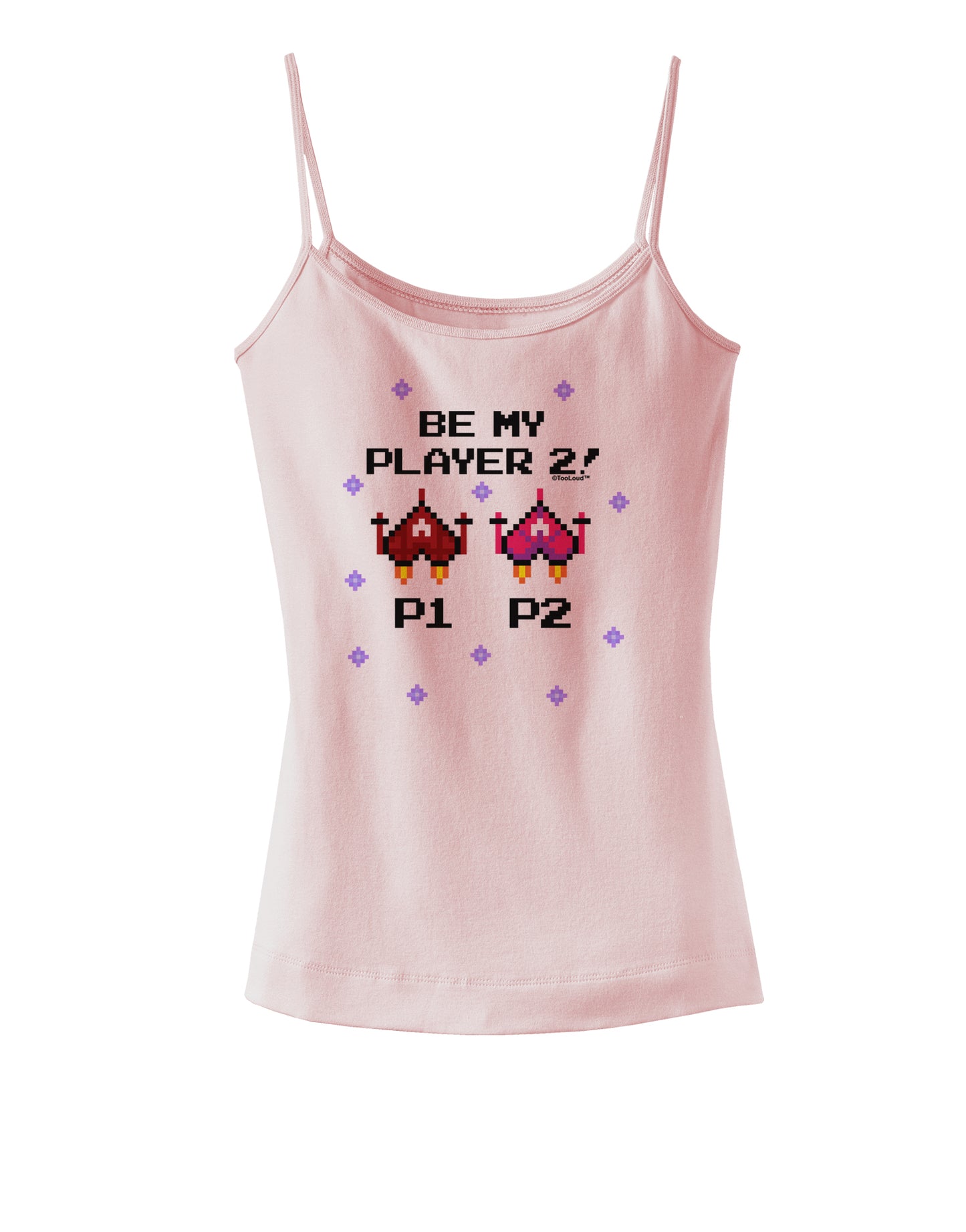 Be My Player 2 Spaghetti Strap Tank-Womens Spaghetti Strap Tanks-TooLoud-SoftPink-X-Small-Davson Sales