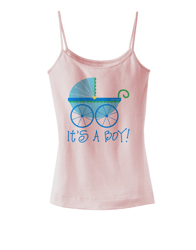 It's a Boy - Baby Boy Carriage Spaghetti Strap Tank-Womens Spaghetti Strap Tanks-TooLoud-SoftPink-X-Small-Davson Sales